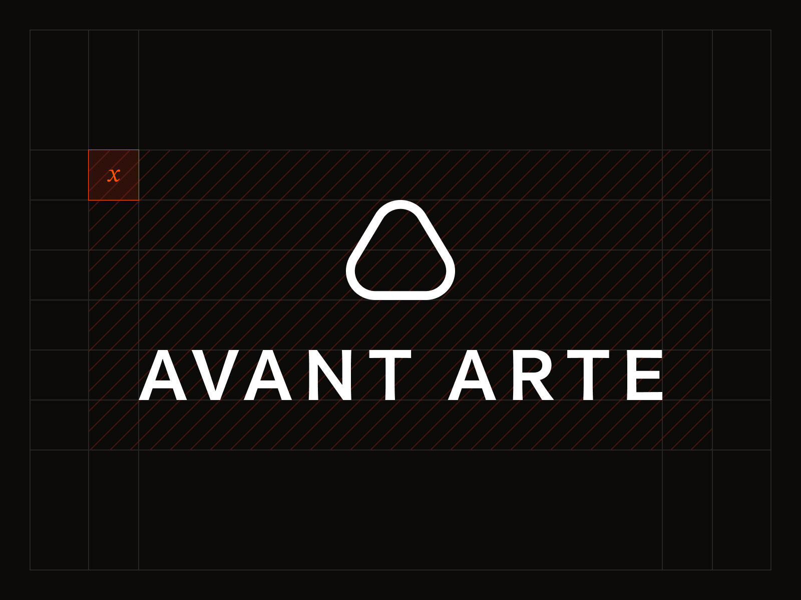 Avant Arte Branding board about the logo and wordmark