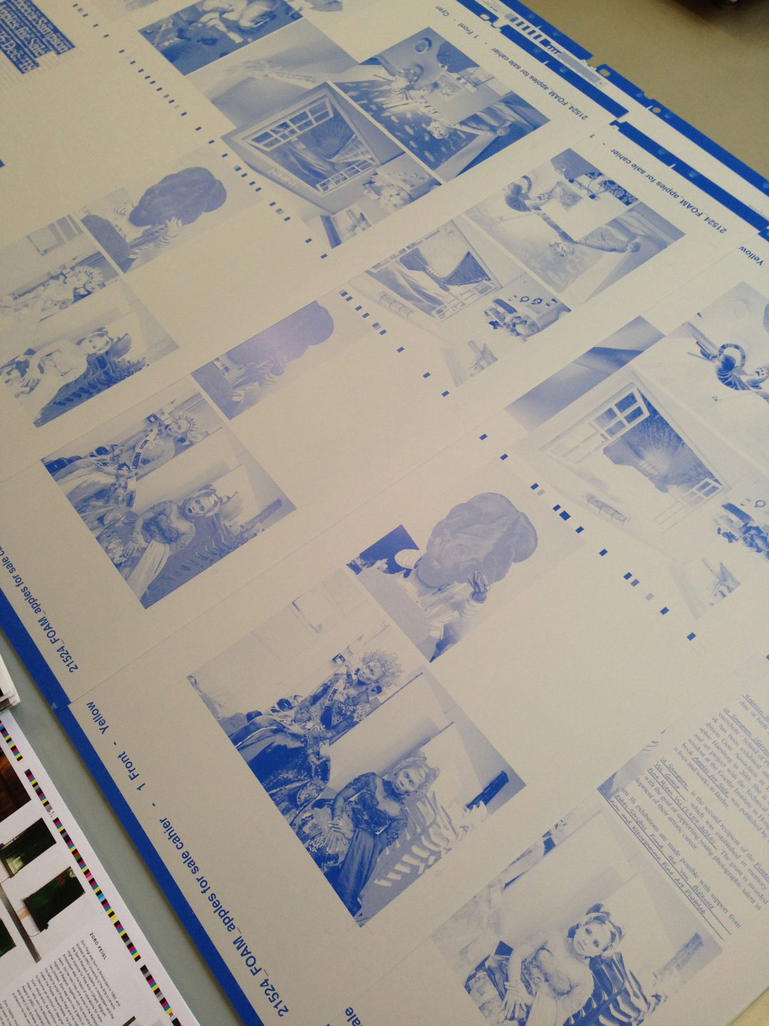 Close-up of a magazine printed on an offset plate