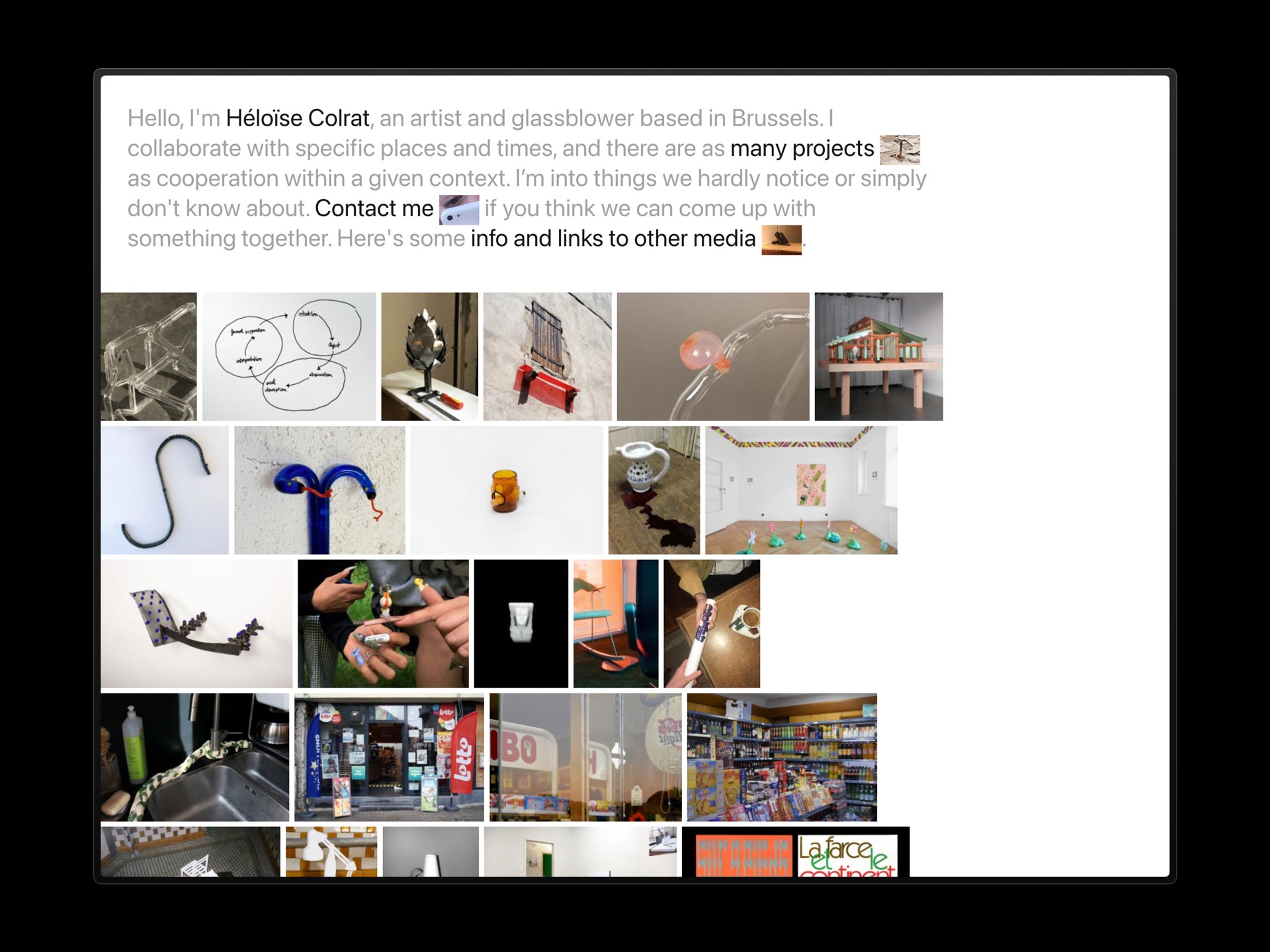 Desktop screenshot of Heloise Colrat's website