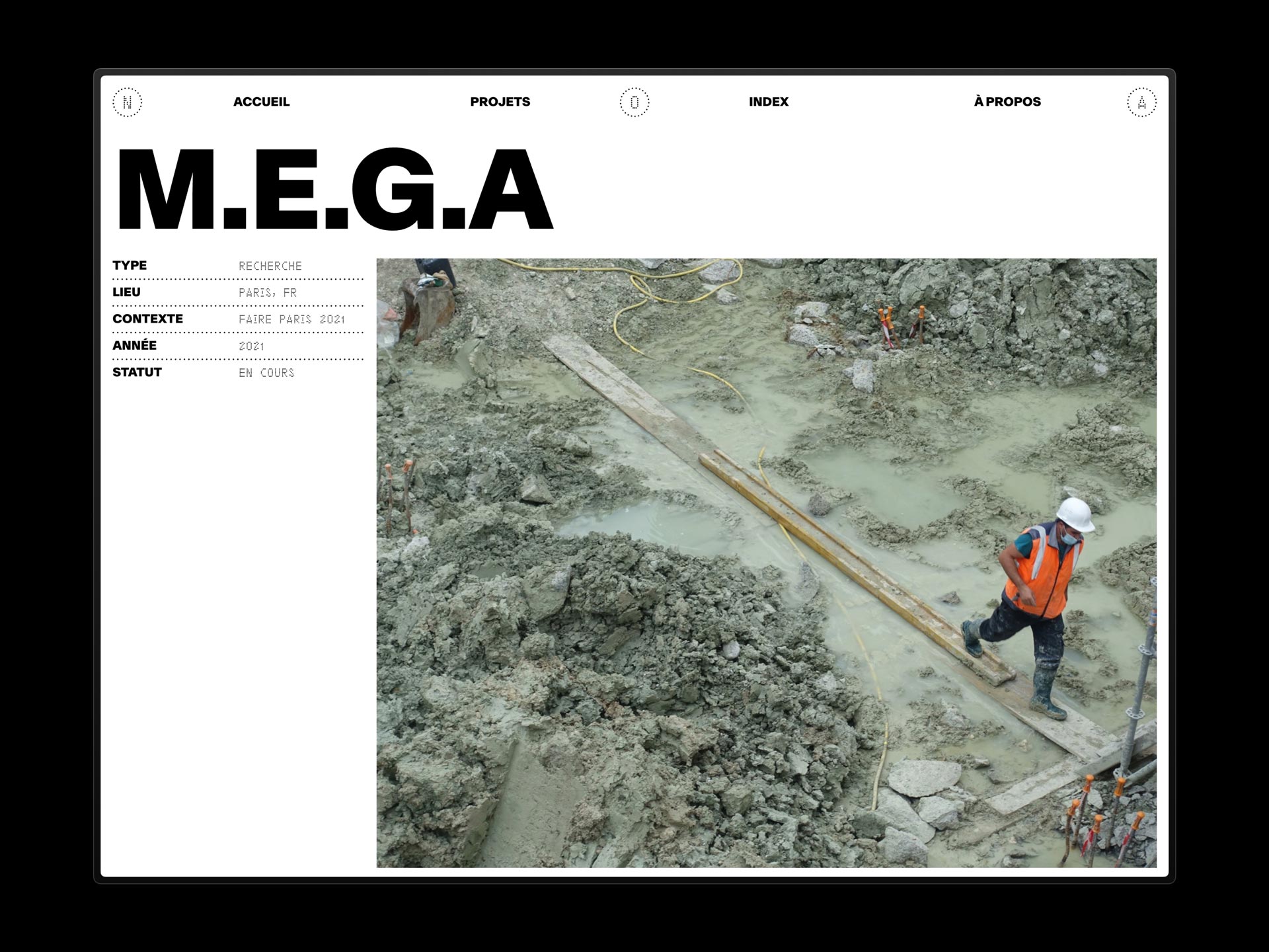 Desktop screenshot of Niveau Zero Atelier's website