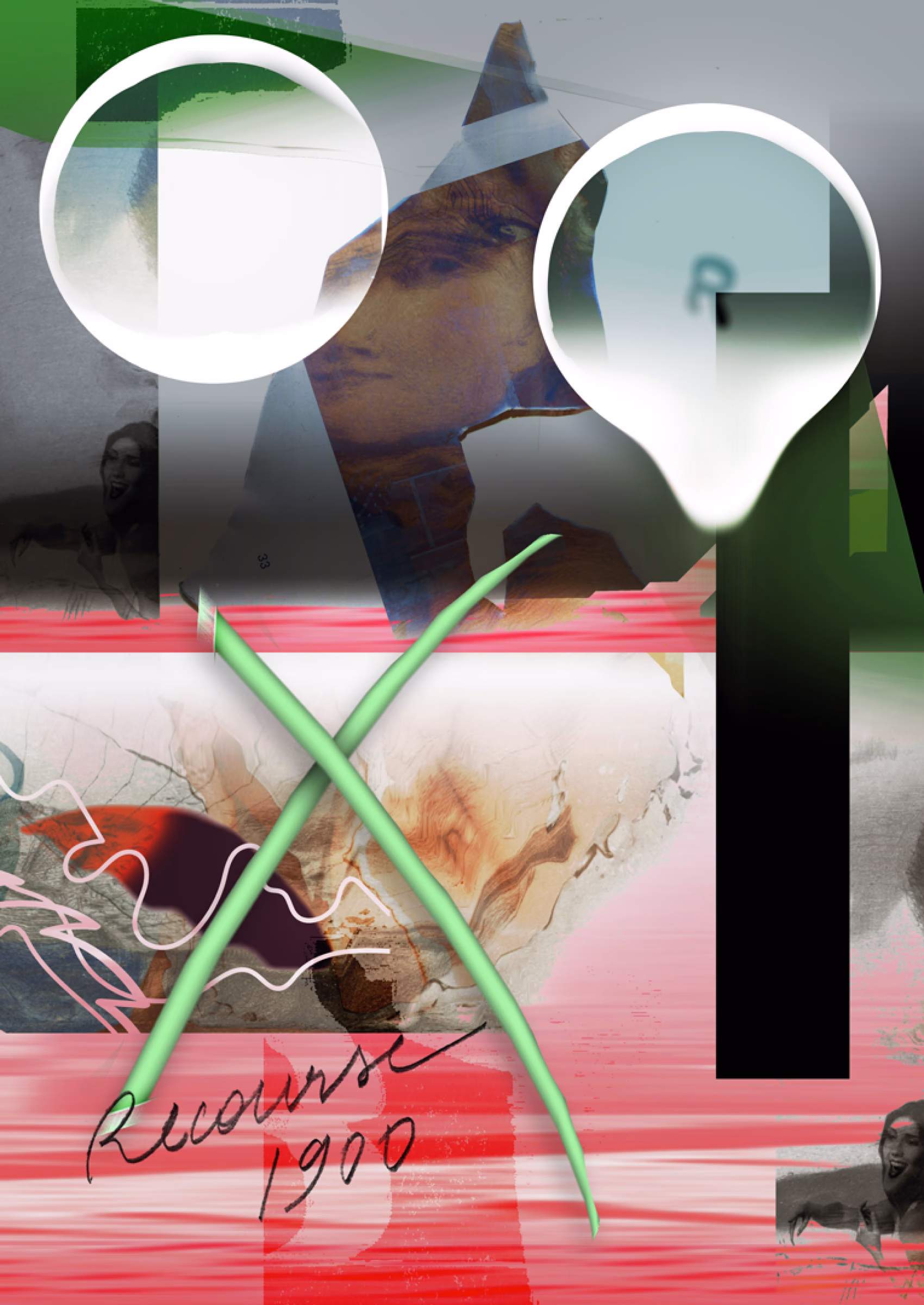 "Recourse 1900" exhibition poster