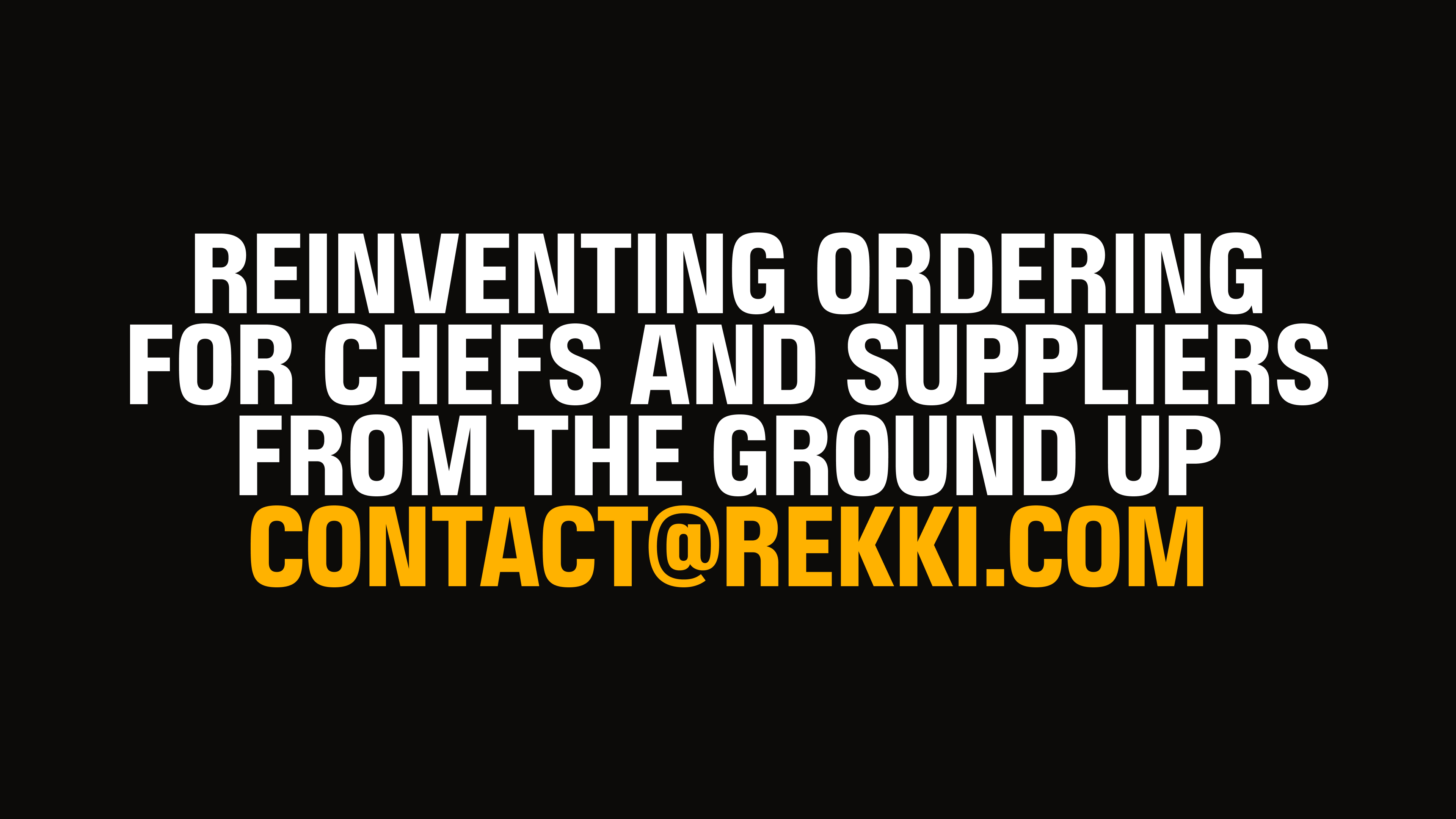 Sample text used to illustrate REKKI Headings typeface on a black background