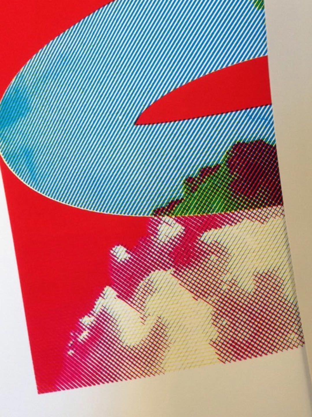 Close-up of a silkscreen print